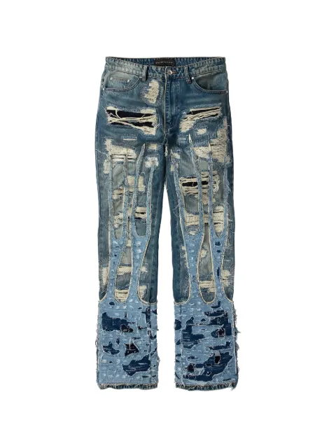 Who Decides War distressed trousers Blue 1120790009FW25