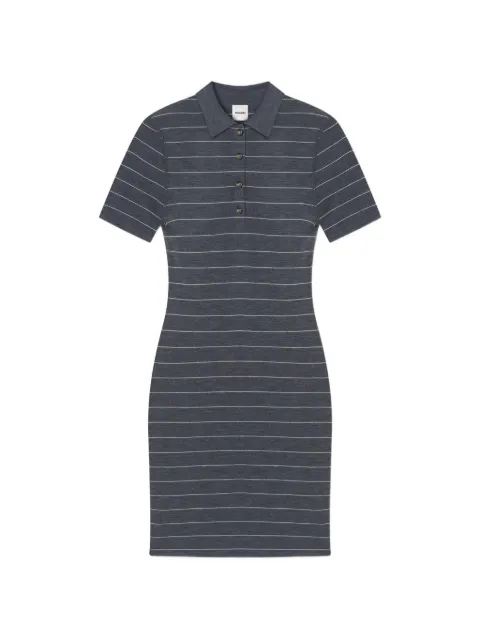 Nanushka polo-neck striped mini dress Grey NW25PFDR04194