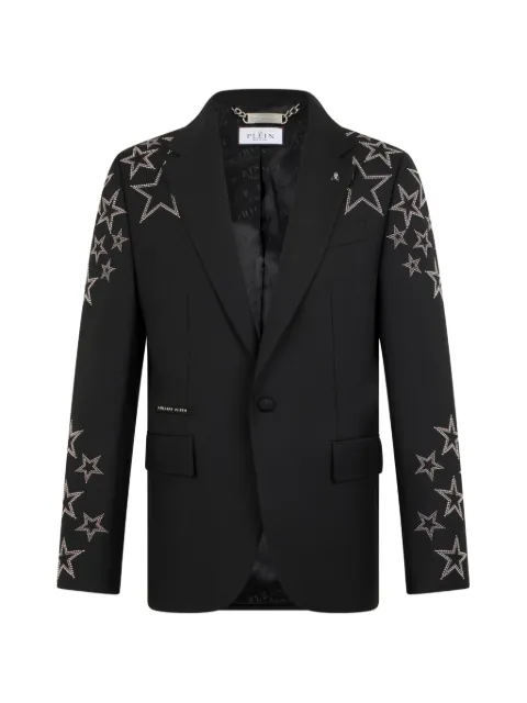 Philipp Plein studs star-detail blazer Black SAFCMRF2116PTE022N
