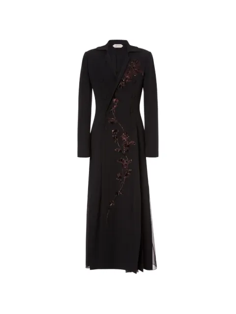 Alberta Ferretti sequin-embellished double-breasted maxi dress Black AEF252M04475134