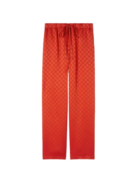 Gucci GG satin trousers Orange 836395Z7ADF