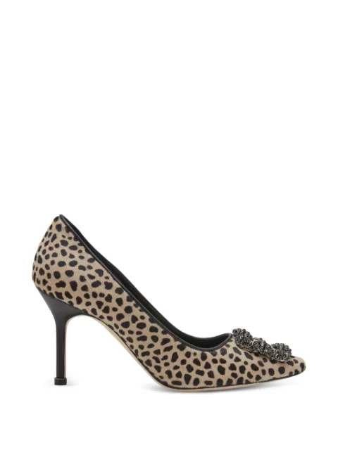 Manolo Blahnik Hangisi leopard-print pumps Brown 42521980001YPRI