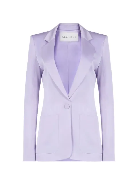Nina Ricci crepe satin blazer Purple 26PCVE001AC0125