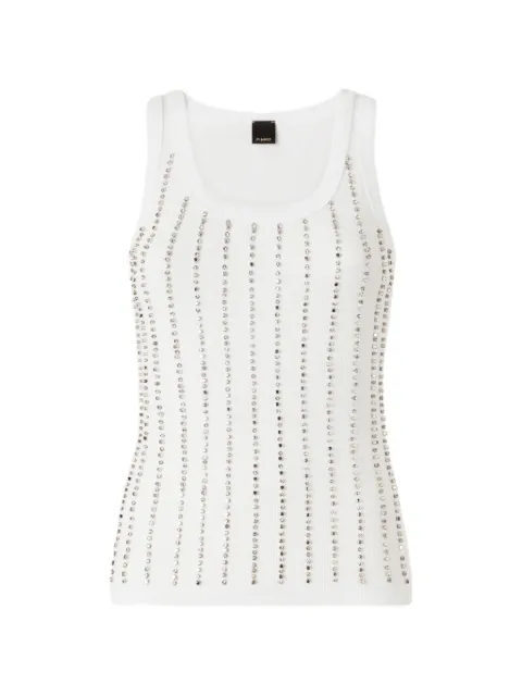 PINKO vest top with jewel details White 106265A334