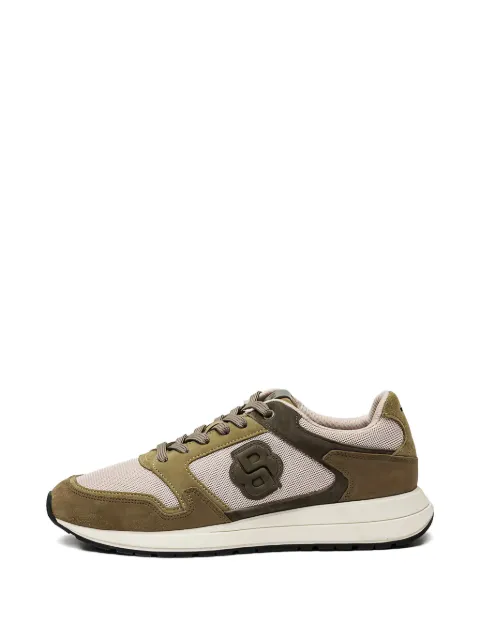 BOSS suede-trim trainers with double B monogram Neutrals 50554612