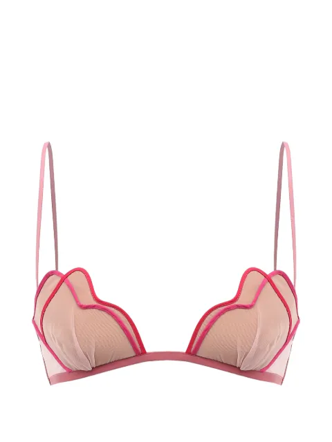 Nensi Dojaka shell-detail bra Neutrals NDSS24LIN016