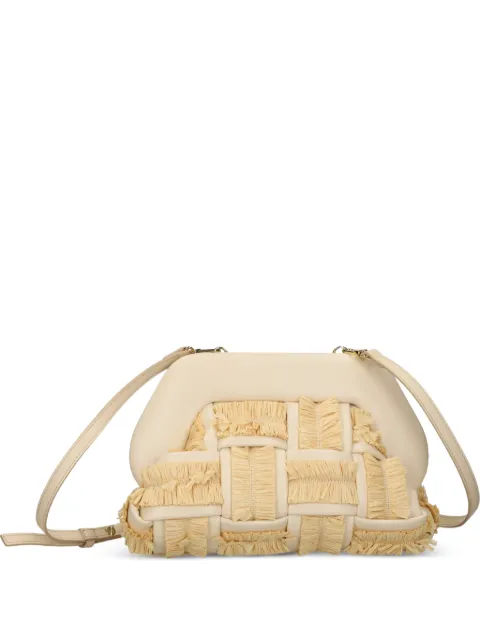 Themoirè woven fringed small crossbody bag Neutrals 261WTMBM0
