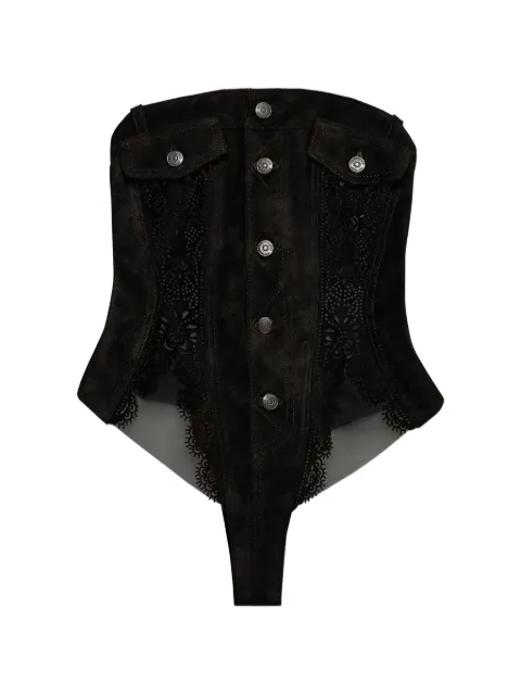 DSQUARED2 leather bodysuit Black S72NA0127D07038