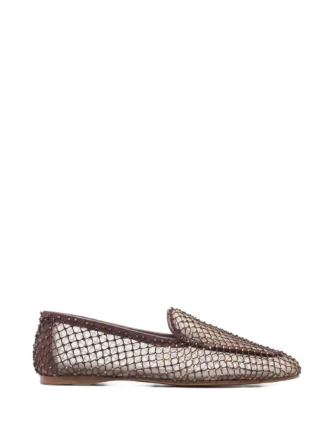 Forte Forte strass mesh loafers Brown 14716MYSHOES