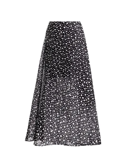 Gemy Maalouf polka dot midi skirt Black GMCP257712MS