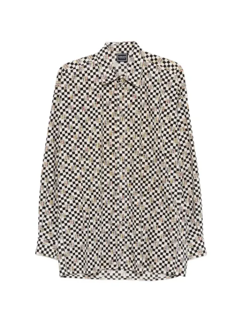 Versace Pre-Owned 1990s checked shirt White VE350AHG