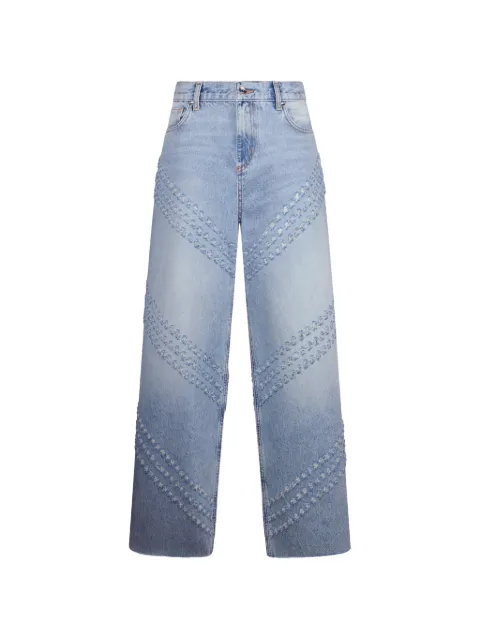 LIU JO flared jeans with laser-etched details Blue UA6195D0316