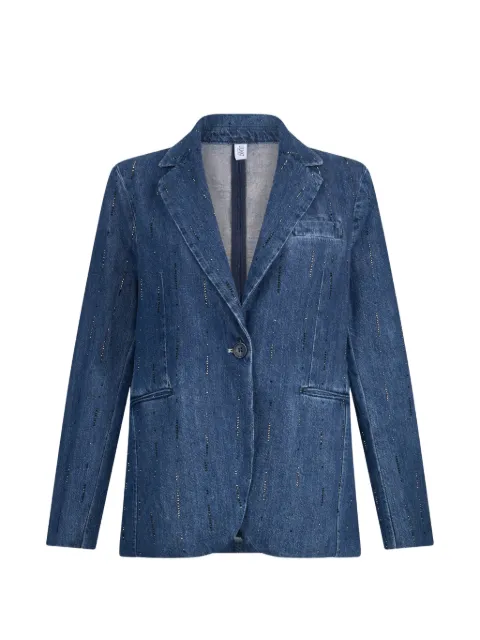 LIU JO V-neck button-fastening blazer Blue UA6107D031578033