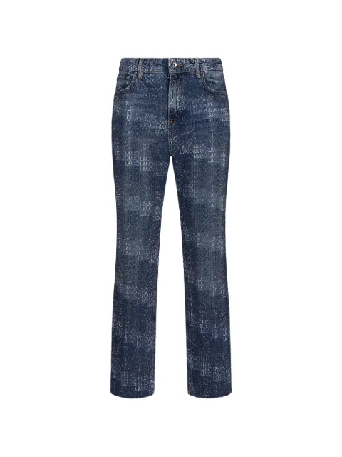 LIU JO rhinestone-embellishment straight-leg jeans Blue UA6019D485478977
