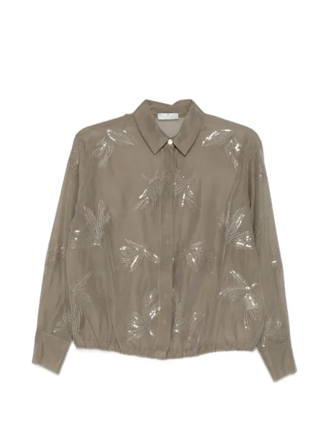 PANICALE sequin-detail blouse Neutrals D381417CAM