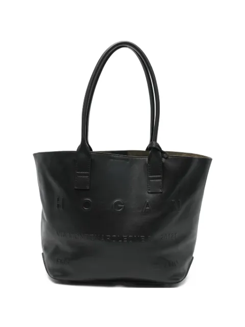 Hogan small Address embossed tote bag Black KBW01TA0200TZP