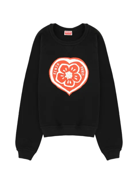 Kenzo Boke Heart flower-print sweatshirt Black FG52SW2094MJ