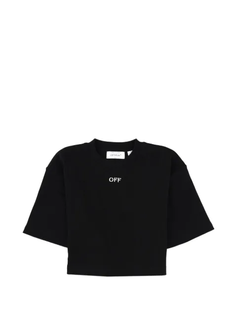 Off-White Off Stamp cropped T-shirt Black 2AA081C99JER004W003
