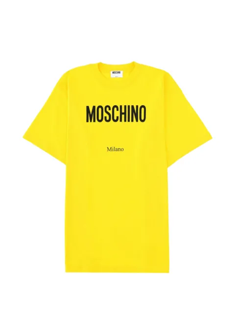 Moschino logo-print T-shirt Yellow 07130241