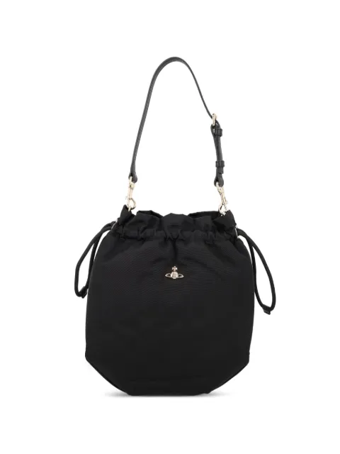 Vivienne Westwood drawstring Orb-motif shoulder bag Black 57010007UW01F4N401