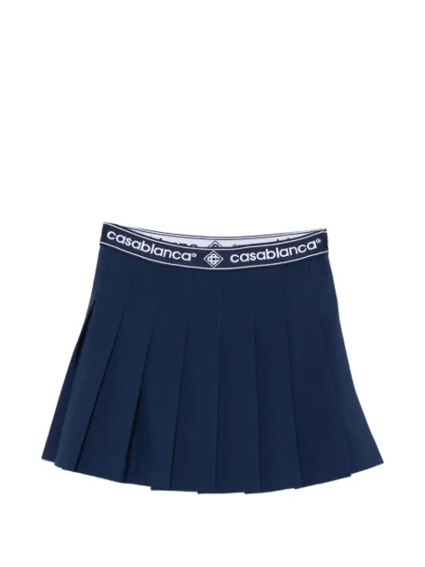 Casablanca logo-waistband mini skirt Blue WSP26SK18801