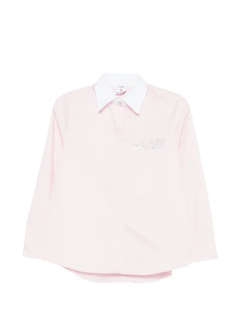 Casablanca crystal-embellishment shirt Pink WSP26SH24601