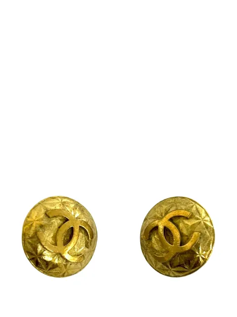 CHANEL Pre-Owned 1995 CC Gold Plated Clip On Earrings costume earrings Gold GNIPMZEWZ2QSKHC7