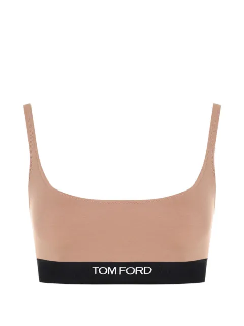 TOM FORD logo-underband bra Neutrals BRJ016JEX011PAM