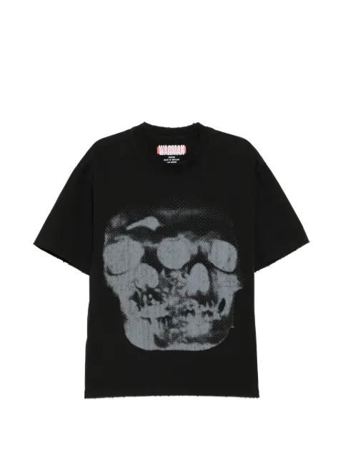 WARMAN skull-print T-shirt Black WM5059