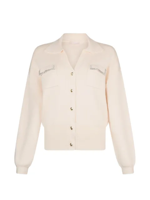 LIU JO bead-embellished V-neck cardigan Neutrals TA6041MS59L