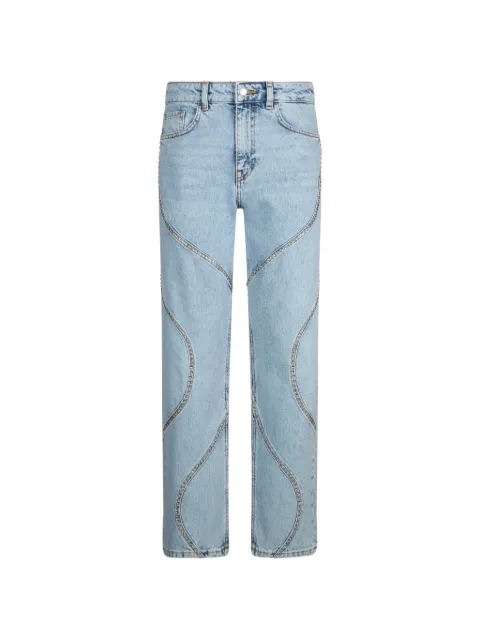 LIU JO straight-fit jeans with bejewelled embellishment Blue CA6130D485478840