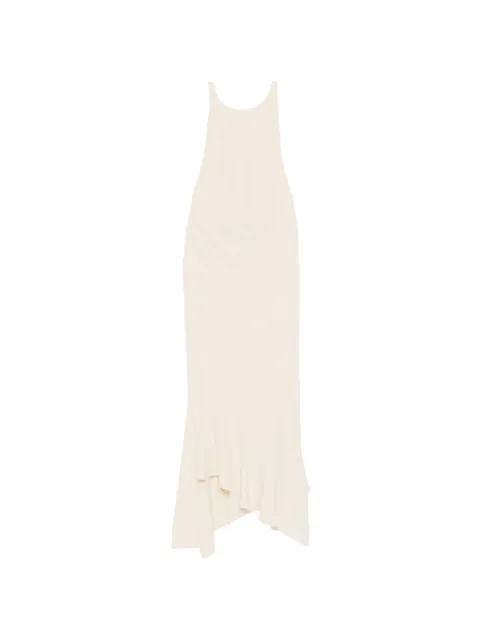 THE ANDAMANE Carmen ruffled midi dress Neutrals T190141ATNP263
