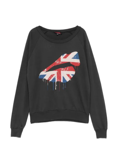 Jade Jagger logo-print T-shirt Grey JADE1502