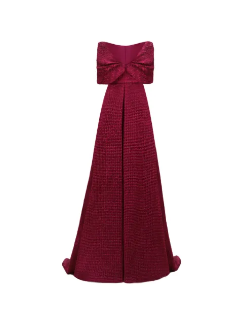 Gemy Maalouf plunging V-neck maxi dress Red GMW257363LDCP