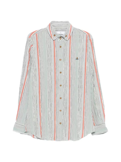 Vivienne Westwood Krall striped orb shirt Grey 24010005W01CP