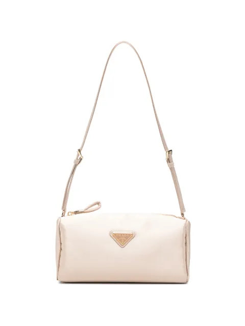 Prada mini logo-plaque crossbody bag Neutrals 1NE064AC4