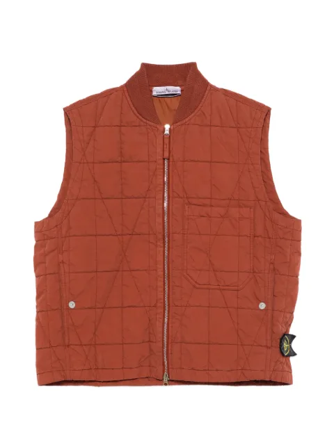 Stone Island G100001 cotton nylon Tela quilted-TC vest Brown L1S15G100001S0300