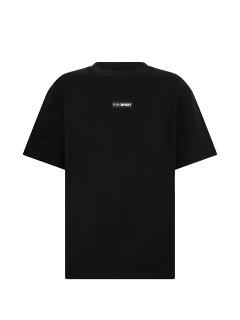 Plein Sport slub scratch logo T-shirt Black SAFCMTK8909STE001N
