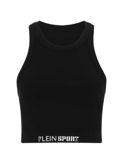 Plein Sport ribbed tank top Black PAFCWTK3899STE003N