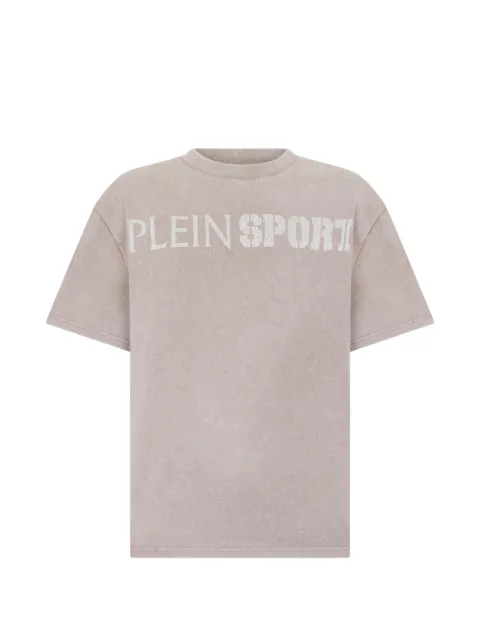 Plein Sport logo-print short-sleeved T-shirt Neutrals PAFCMTK9026SJY001N