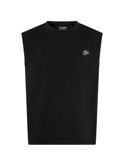 Plein Sport Chrome Scratch tank top Black PAFCMTK8982SJY001N