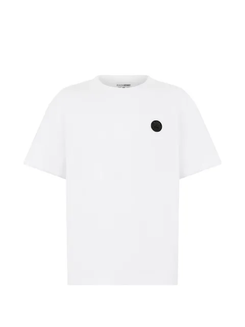 Plein Sport tiger-appliqué T-shirt White SAFCMTK8912SJY001N