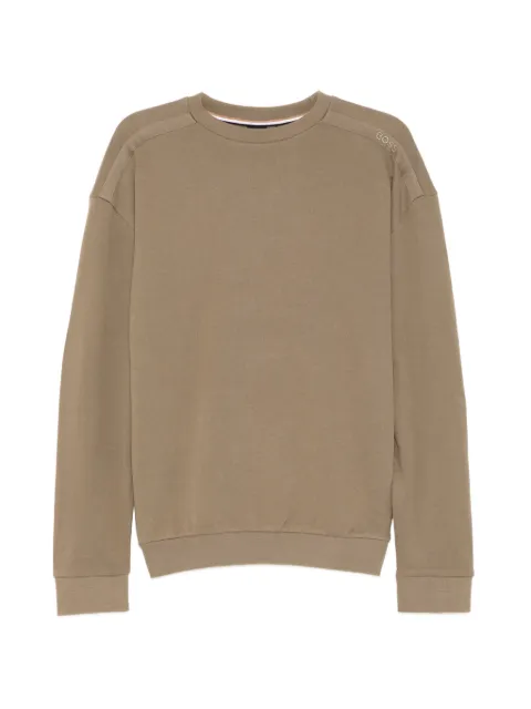 BOSS logo-embroidered sweatshirt Neutrals 50555381