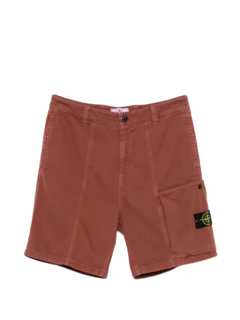Stone Island l100014 organic panama cotton 'old' effect shorts Red L1S15L100014S0184