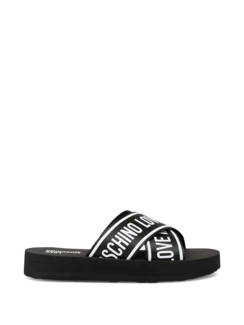 Love Moschino logo slide Black JA28334G0OIX7