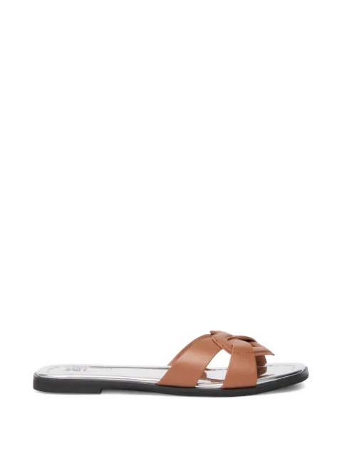 Love Moschino bow straps leather sandals Brown JA28092G0OIAX