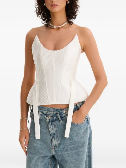 MOOS STUDIO strapless top White MOOS401