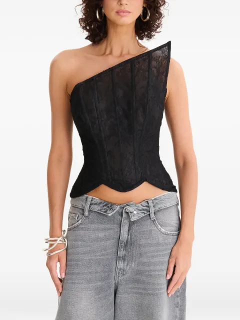 MOOS STUDIO Triangle lace top Black MOOS405