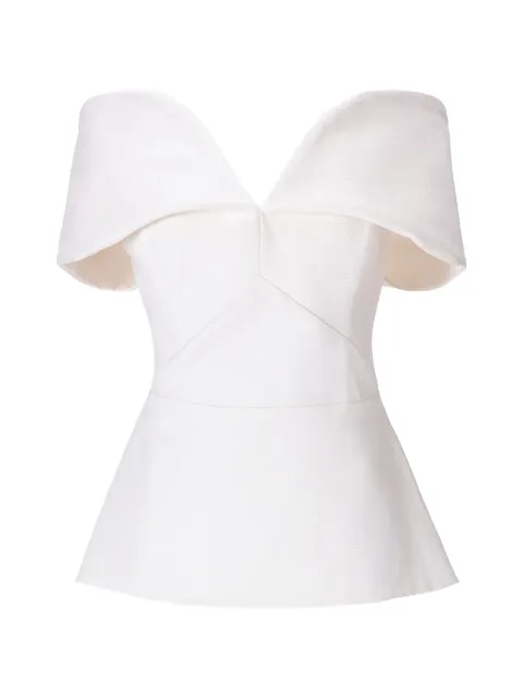 MOOS STUDIO off-shoulder top White MOOS127