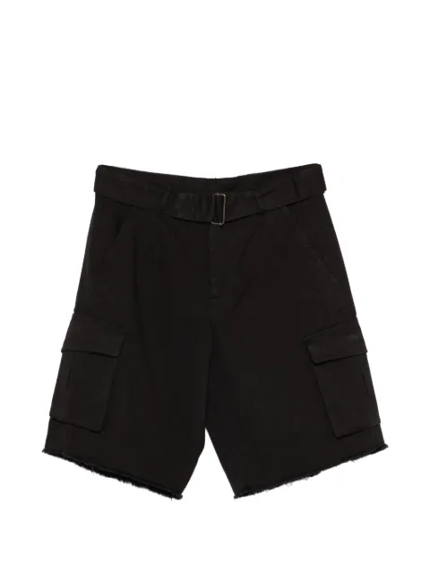 Laneus belted pocket cargo shorts Black S6LAMASH091